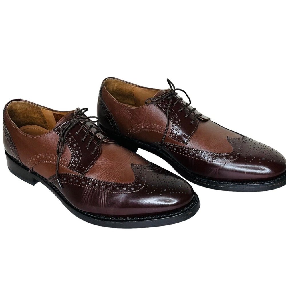 Samuel Windsor Prestige Longwings Brogue Shoes GYW Size 10 Brown